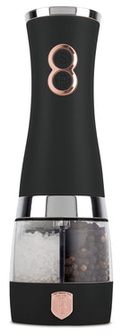 Berlinger Haus Elektrische Peper- en Zoutmolen Zwart Roségoud - 2-in-1 - Keramische Molen
