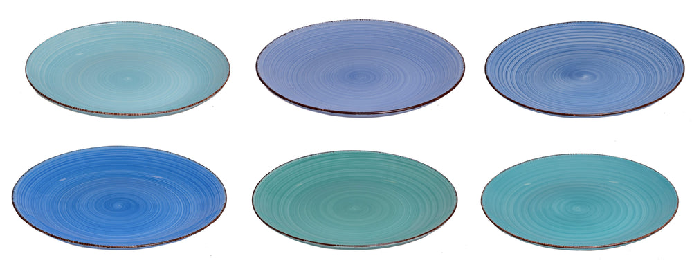 Cookinglife Dinerborden Delice Blauw ø 26.5 cm - 6 stuks