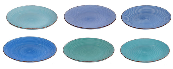 Cookinglife Dinerborden Delice Blauw ø 26.5 cm - 6 stuks