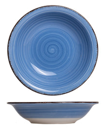 Cookinglife Diepe borden / Pastaborden Delice Blauw ø 21 cm - 6 stuks