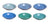 Cookinglife Diepe borden / Pastaborden Delice Blauw ø 21 cm - 6 stuks
