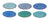 Cookinglife Ontbijtborden / Dessertborden Delice Blauw ø 19 cm - 6 stuks