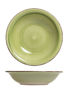 Cookinglife Diepe borden / Pastaborden Delice Groen ø 21 cm - 6 stuks