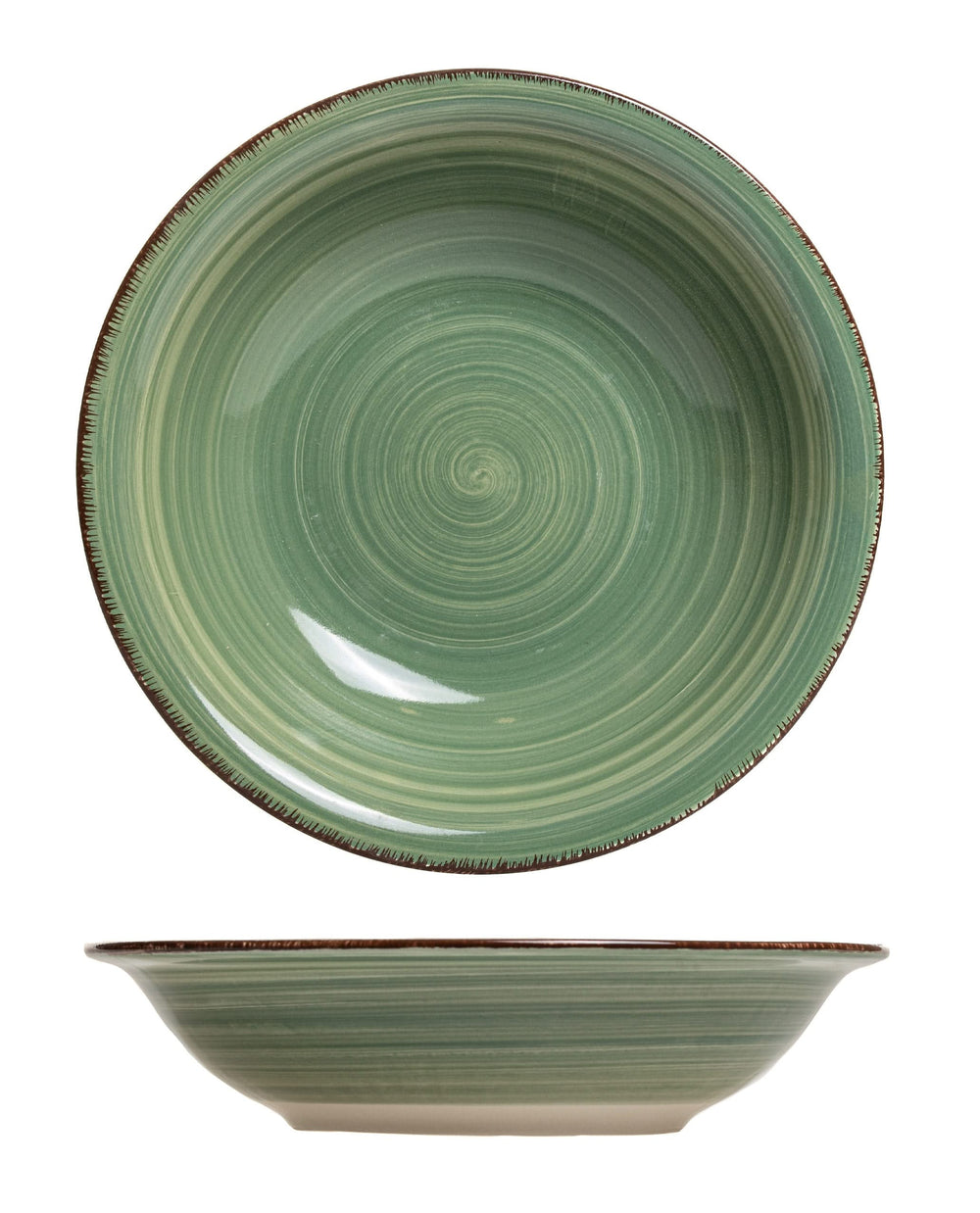 Cookinglife Diepe borden / Pastaborden Delice Groen ø 21 cm - 6 stuks