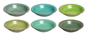 Cookinglife Diepe borden / Pastaborden Delice Groen ø 21 cm - 6 stuks