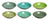 Cookinglife Diepe borden / Pastaborden Delice Groen ø 21 cm - 6 stuks