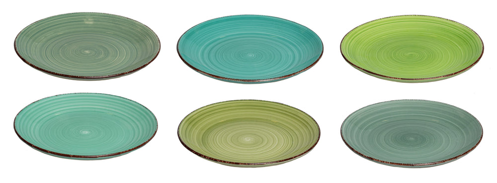 Cookinglife Ontbijtborden / Dessertborden Delice Groen ø 19 cm - 6 stuks
