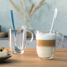 Leonardo Latte Macchiato Glazen - Napoli 380 ml + 2 Lepels - Hittebestendig