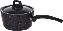Cookinglife Pannenset Black Speckle 4-Delig Aluminium - Kookpan ø 20, 22, 24 cm & Steelpan ø 18 cm - Geschikt voor alle warmtebronnen - standaard anti-aanbaklaag