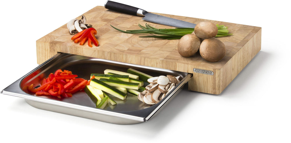 Continenta Snijplank met RVS Lade - Hout - 48 x 33 cm