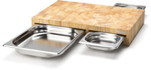 Continenta Snijplank met 3 RVS Laden - Hout - 50 x 33 cm
