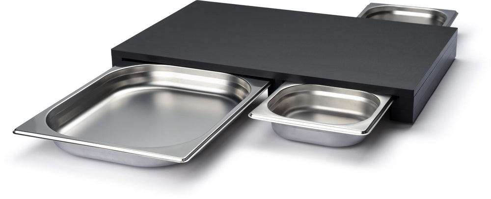 Continenta Snijplank met 3 RVS Laden - Duracore - 50 x 33 cm