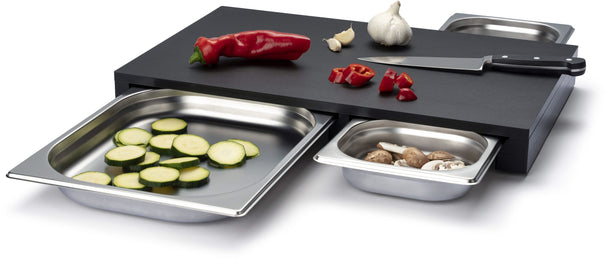 Continenta Snijplank met 3 RVS Laden - Duracore - 50 x 33 cm