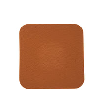 Onderzetters - Vegan leer - Zwart / Cognac - dubbelzijdig - 10 x 10 cm - 6 stuks - Cookinglife
