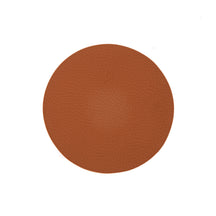 Cookinglife Onderzetters - Vegan leer - Zwart / Cognac - dubbelzijdig - ø 10 cm - 6 stuks