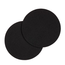 Cookinglife Onderzetters - Vegan leer - Zwart - ø 10 cm - 6 Stuks