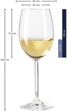 Leonardo Witte Wijnglazen - Daily - 370 ml - 6 stuks