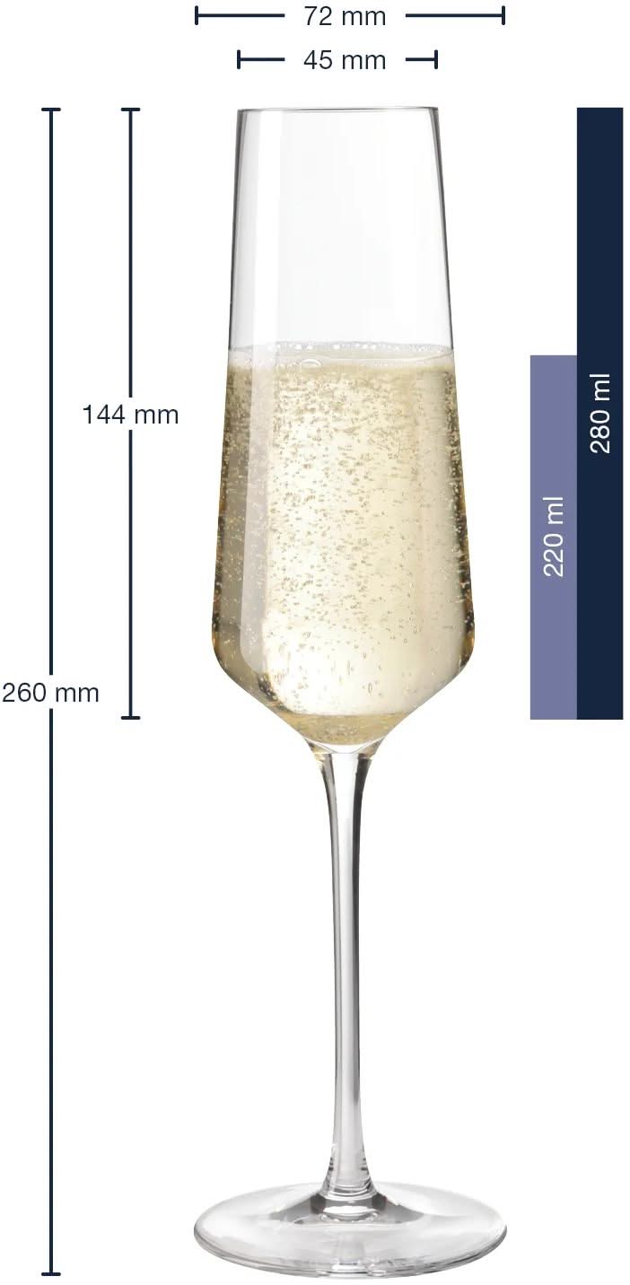 Leonardo Champagneglazen - Flutes - Puccini - 280 ml - 6 stuks