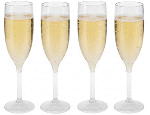 Cookinglife Champagneglazen Kunststof - CampVibe - Outdoor - Onbreekbaar - 165 ml - 4 Stuks