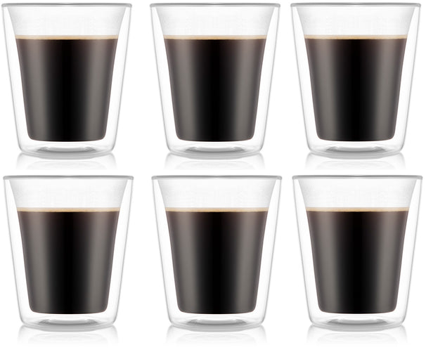 Bodum Dubbelwandige koffie- / theeglazen Canteen - gepatenteerd ventiel - 200 ml - 6 stuks