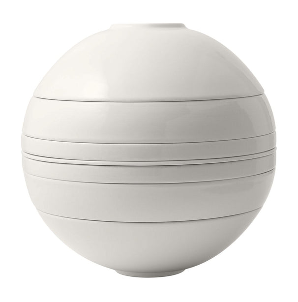 Villeroy & Boch Serviesset La Boule - Wit 7-delig / 2 personen - 2x kom, 2x schaal, 2x universeel bord, 1x serveerschaal