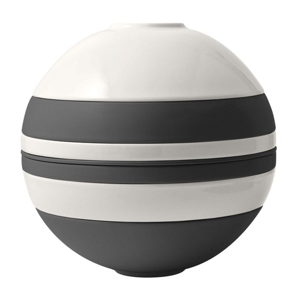 Villeroy & Boch Serviesset La Boule - Zwart / Wit 7-delig / 2 personen - 2x kom, 2x schaal, 2x universeel bord, 1x serveerschaal