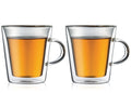 Bodum Dubbelwandige koffie- / theeglazen met oor Canteen - gepatenteerd ventiel - 200 ml - 2 stuks