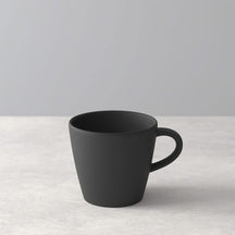 Villeroy & Boch Koffiekop en Schotel Manufacture Rock - Zwart - 160 ml