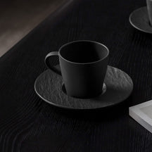Villeroy & Boch Koffiekop en Schotel Manufacture Rock - Zwart - 160 ml