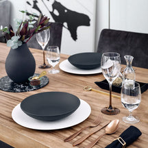 Villeroy & Boch Serveerschaal Manufacture Rock - Zwart - ø 23.5 cm