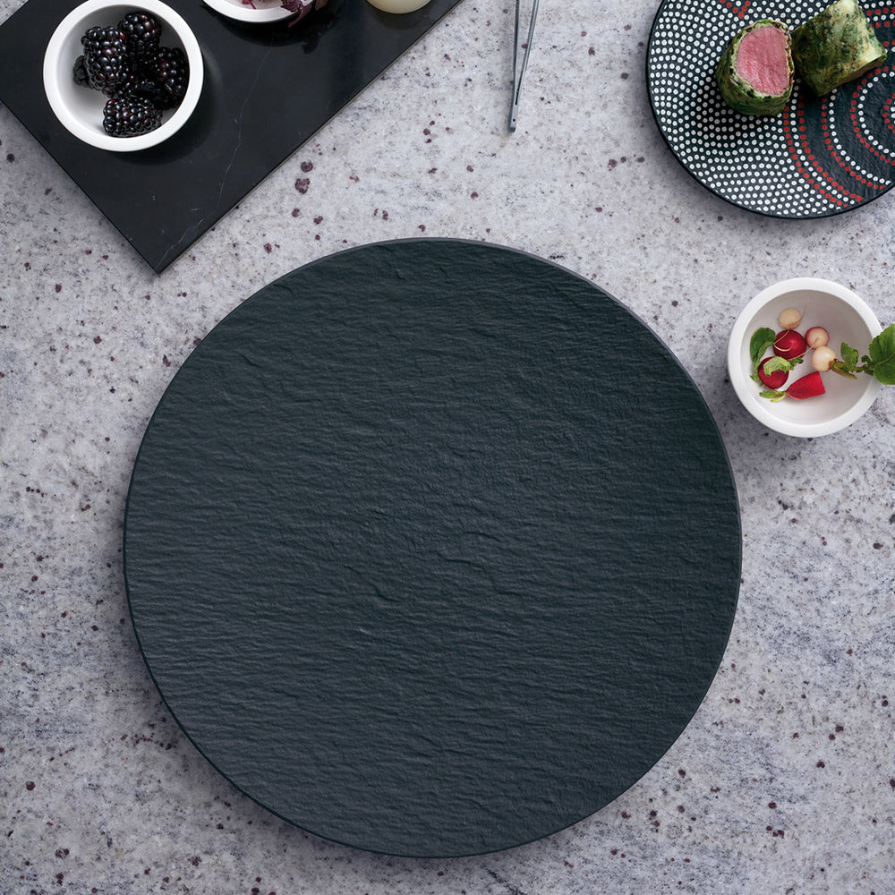 Villeroy & Boch Pizzabord / Onderbord Manufacture Rock - Zwart - ø 31.5 cm