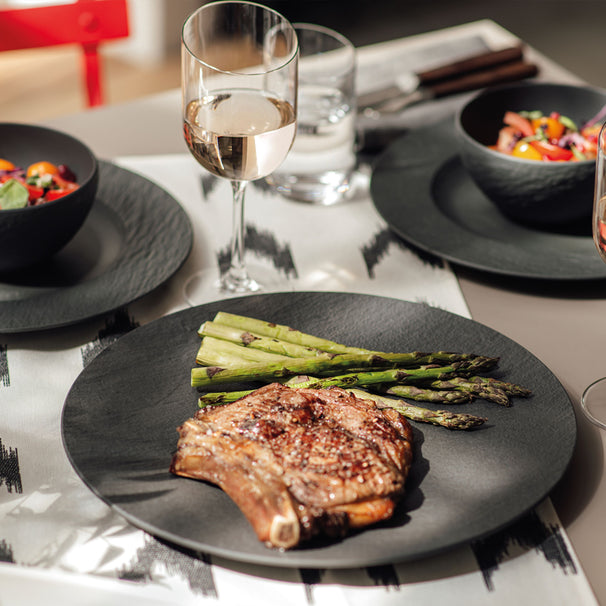 Villeroy & Boch Dinerbord Manufacture Rock - Zwart - ø 25 cm