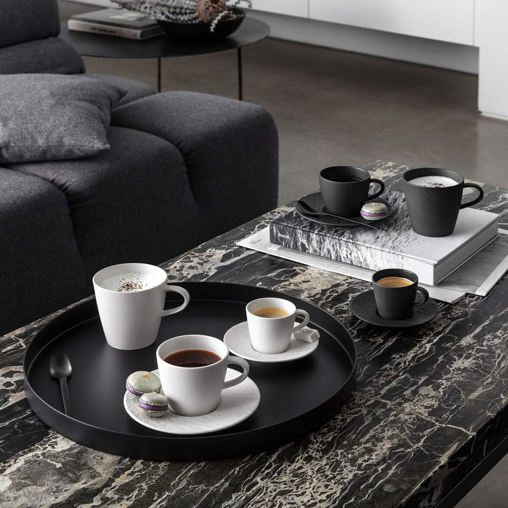 Villeroy & Boch Koffiekop en Schotel Manufacture Rock - Zwart - 160 ml