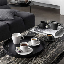 Villeroy & Boch Koffiekop en Schotel Manufacture Rock - Zwart - 160 ml