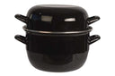 Cosy & Trendy Mosselpan - Emaille - Zwart - ø 20 cm / 3.3 liter - geëmailleerde anti-aanbaklaag