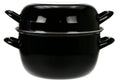 Cosy & Trendy Mosselpan - Emaille - Zwart - ø 24 cm / 5 liter - geëmailleerde anti-aanbaklaag