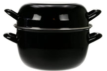 Cosy & Trendy Mosselpan - Emaille - Zwart - ø 24 cm / 5 liter - geëmailleerde anti-aanbaklaag