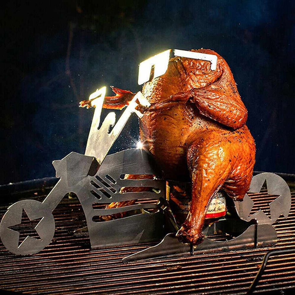 GrillX BBQ Bierblikkip Houder - Beer Can Chicken - Bike