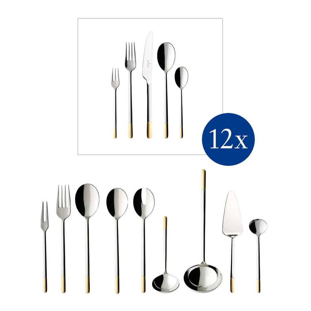 Villeroy & Boch Bestekset Ella - 70-delig / 12 personen - Verguld