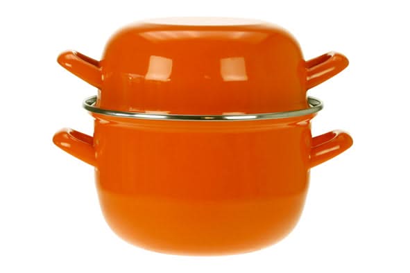 Cosy & Trendy Mosselpan - Emaille - Oranje - ø 18 cm / 2.8 liter - geëmailleerde anti-aanbaklaag
