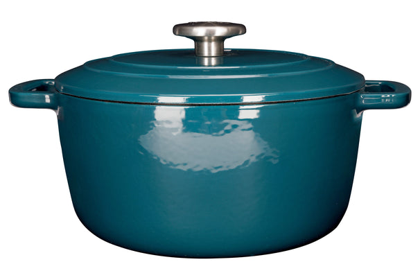 Cosy & Trendy Braadpan met deksel Fontestic Gietijzer Green Heron Ø 20 cm / 2.7 Liter - geëmailleerde anti-aanbaklaag