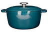 Cosy & Trendy Braadpan met deksel Fontestic Gietijzer Green Heron Ø 24 cm / 4.6 Liter - geëmailleerde anti-aanbaklaag