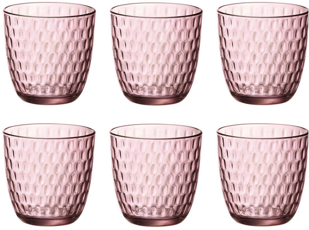 Bormioli Rocco Waterglazen Slot - Roze - 290 ml - 6 stuks