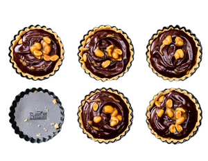 Birkmann Taartvorm / Bakvorm / Quichevorm met losse bodem Premium Baking ø 10 x 2 cm - 6 Stuks