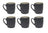 Cookinglife Mokken Nola Warm Grey 350 ml - 6 stuks
