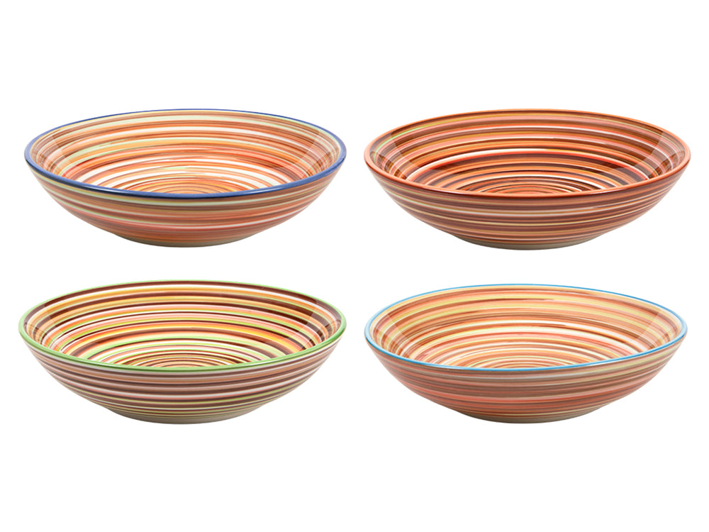 Cookinglife Diepe Borden / Pastaborden Rhythm & Lines ø 20 cm - 4 Stuks
