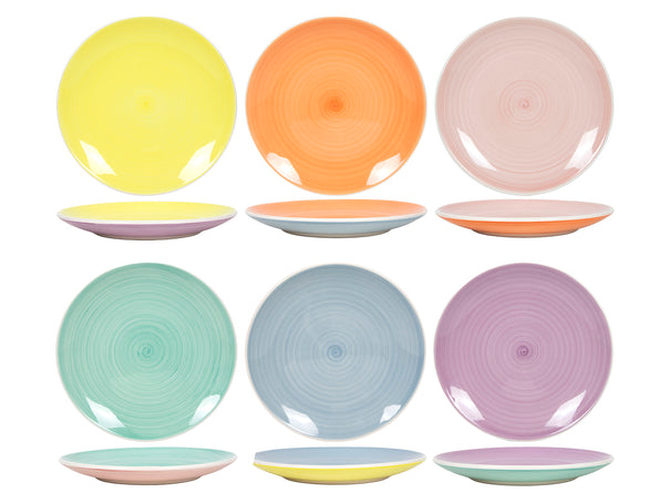 Cookinglife Ontbijtborden / Dessertborden Pastel Harmony ø 19 cm - 6 Stuks