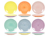 Cookinglife Ontbijtborden / Dessertborden Pastel Harmony ø 19 cm - 6 Stuks