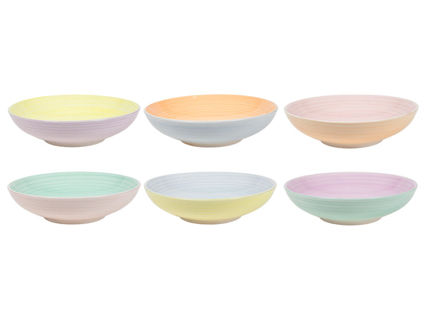 Cookinglife Diepe borden / Pastaborden Pastel Harmony ø 23 cm - 6 Stuks