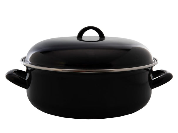 Cookinglife Braadpan met deksel - Emaille - Cooking - ø 24 cm / 4 Liter - geëmailleerde anti-aanbaklaag